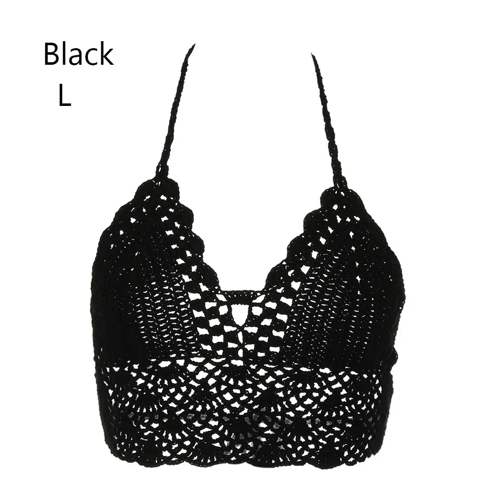 Virkad Bikinitopp Dam – Boho Strandtopp