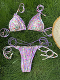 Bikini Dam – Triangel Micro Thong med Tryck