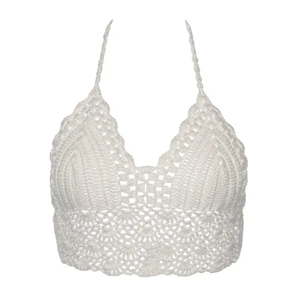 Virkad Bikinitopp Dam – Boho Strandtopp