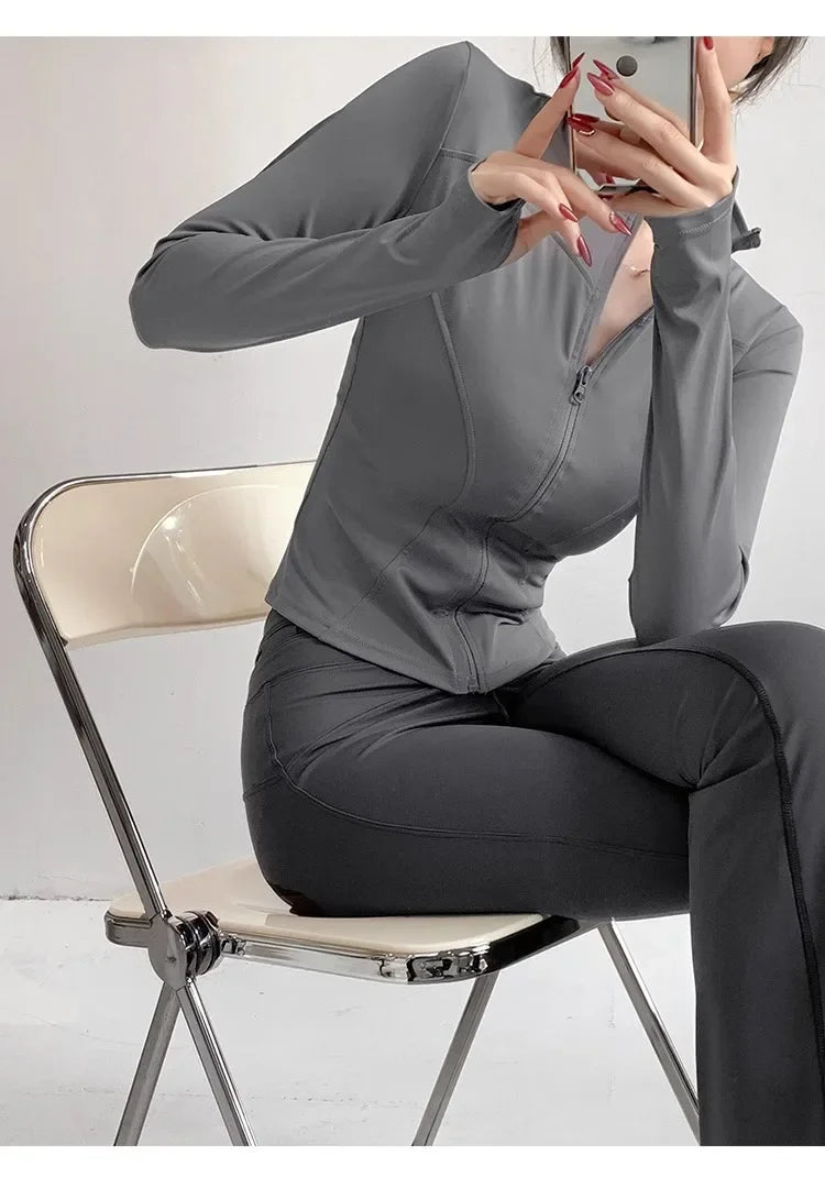 Sportjacka Dam – Smal Passform med Dragkedja