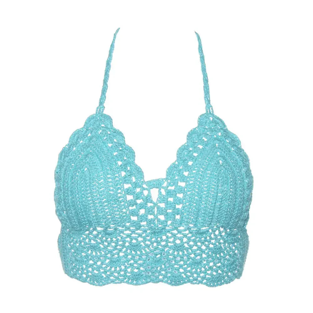 Virkad Bikinitopp Dam – Boho Strandtopp