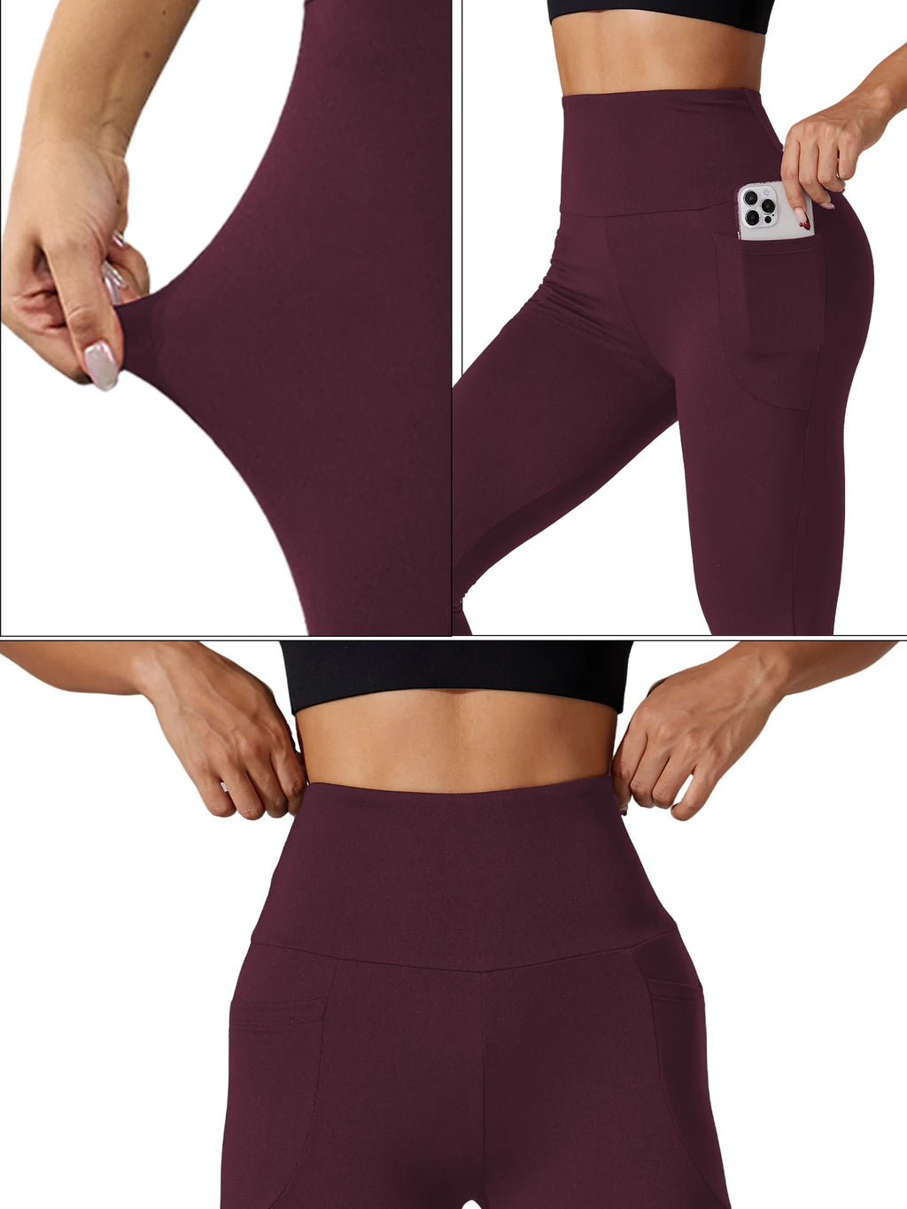 Leggings Dam med Fickor – Hög Midja & Magkontroll