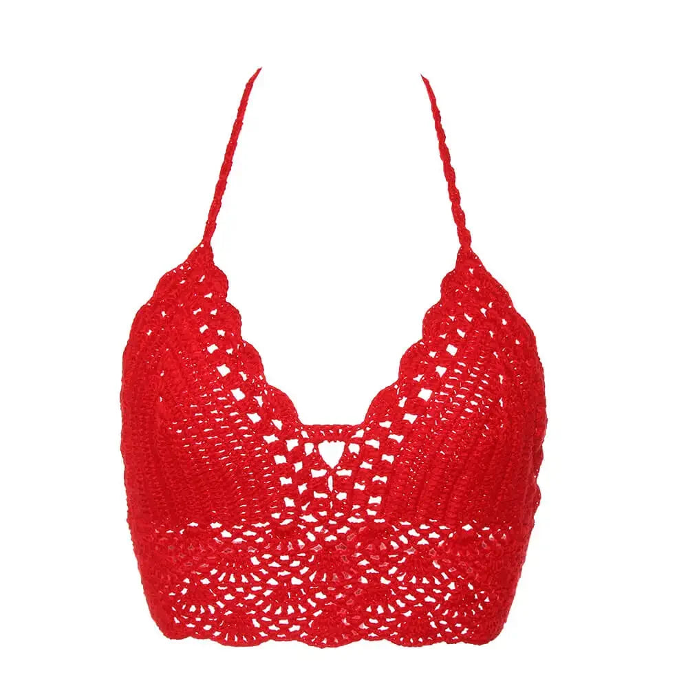 Virkad Bikinitopp Dam – Boho Strandtopp