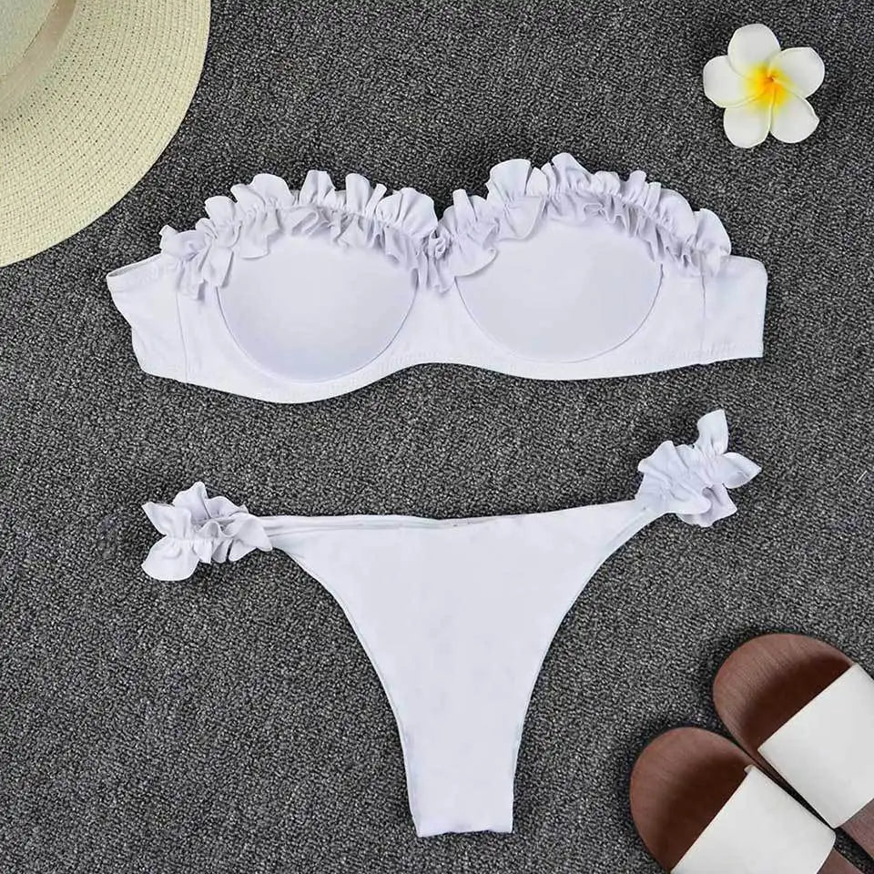 Leopard Bikiniset – Högmidjat med Push-up