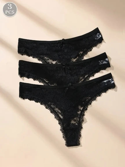 Spetsunderkläder med Rosett 3-pack