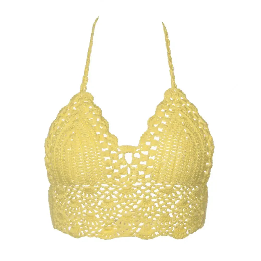 Virkad Bikinitopp Dam – Boho Strandtopp