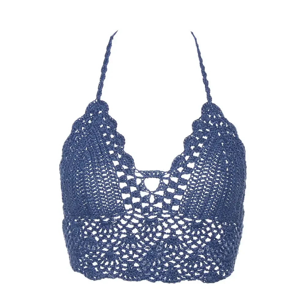Virkad Bikinitopp Dam – Boho Strandtopp