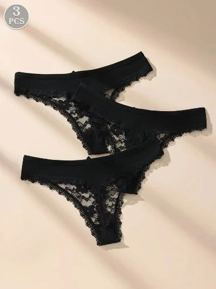Spetsunderkläder med Rosett 3-pack