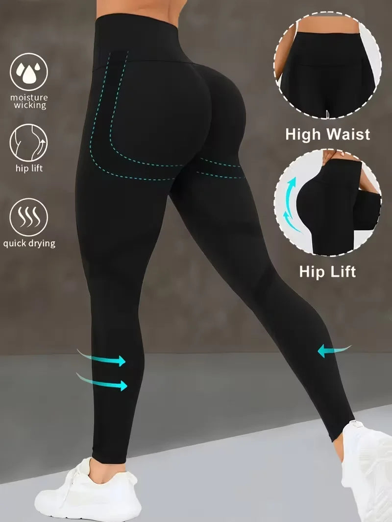 Yogabyxor Dam – Hög Midja med Rumplyft