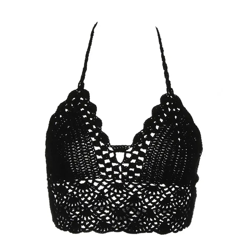 Virkad Bikinitopp Dam – Boho Strandtopp